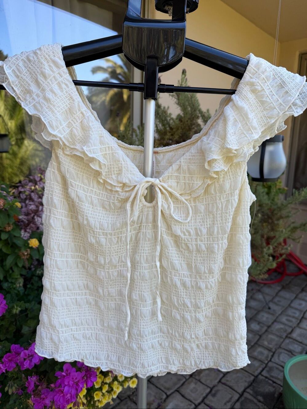 NWT Free People Love You More Tee in ivory tofu.
